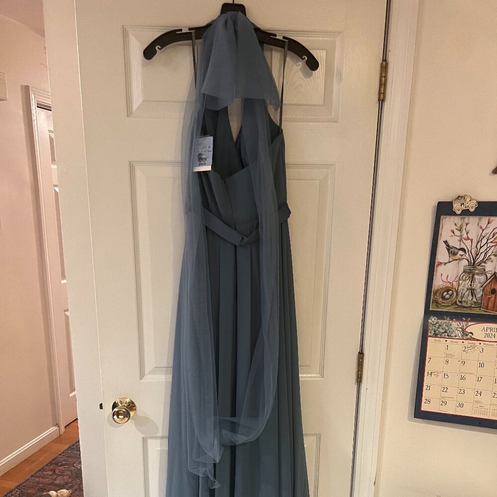 NWT Belted Vera Wang Davids Bridal Bridesmaid Dress SZ 2
